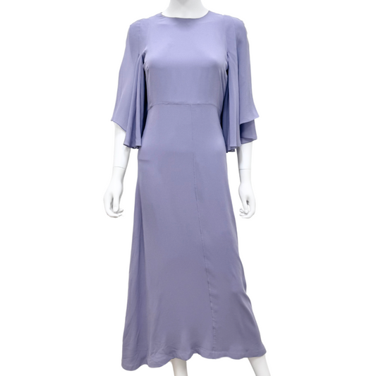 Saint Laurent Lavender Silk Midi Dress, 36