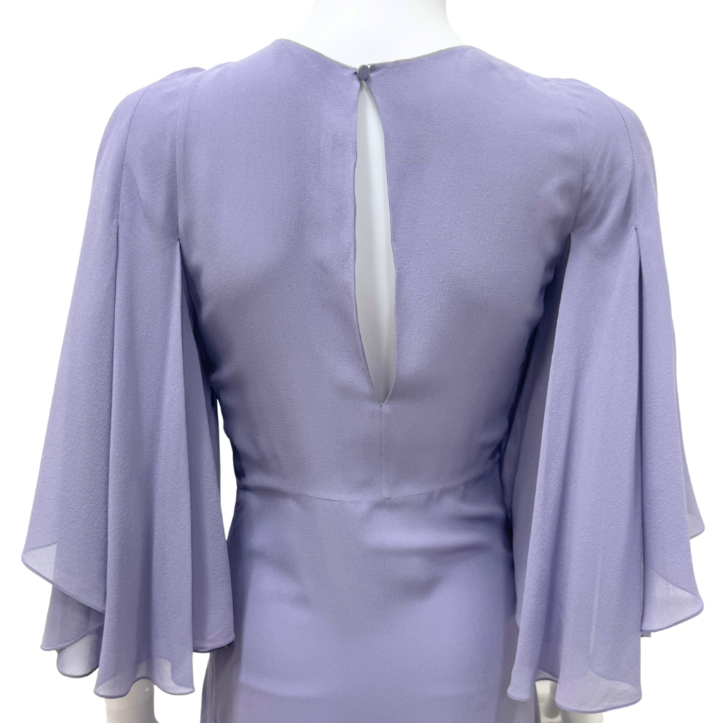Saint Laurent Lavender Silk Midi Dress, 36