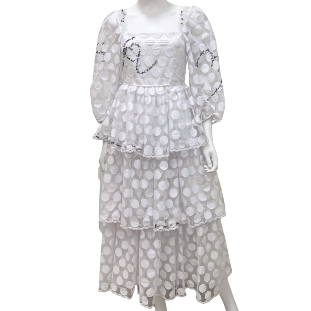 Vivetta White Sheer Polka Dot Dress (NWT)