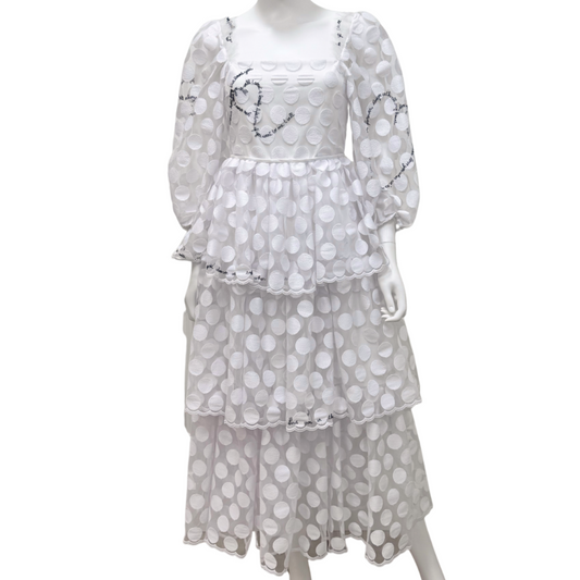 Vivetta White Sheer Polka Dot Dress (NWT)