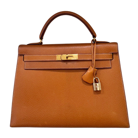 Hermès Kelly Peau De Porc Skin 32CM Palladium HW (1992)