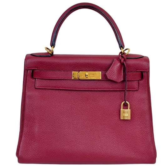 Hermès Kelly Rouge H Togo 28CM Gold HW (2004)