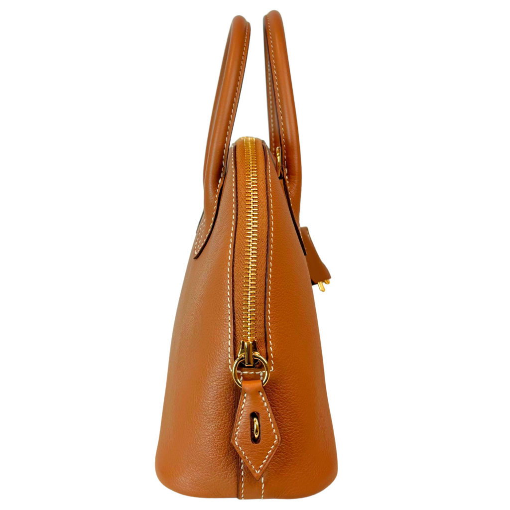 Hermès Bolide Gold Chevre 25CM Gold HW