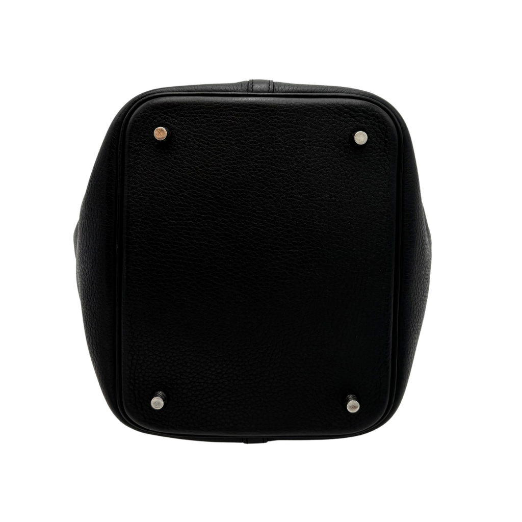 Hermès Picotin Black Clemence Palladium HW