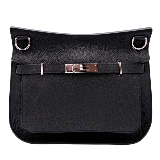 Hermès Jypsiere Black Togo 28CM Palladium HW