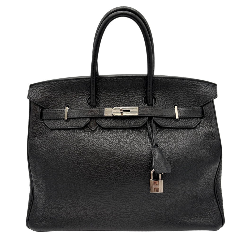 Hermès Birkin Black Clemence 35CM Palladium HW (2008)
