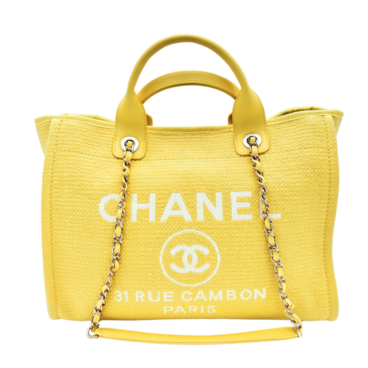 Chanel Yellow Deauville Tote