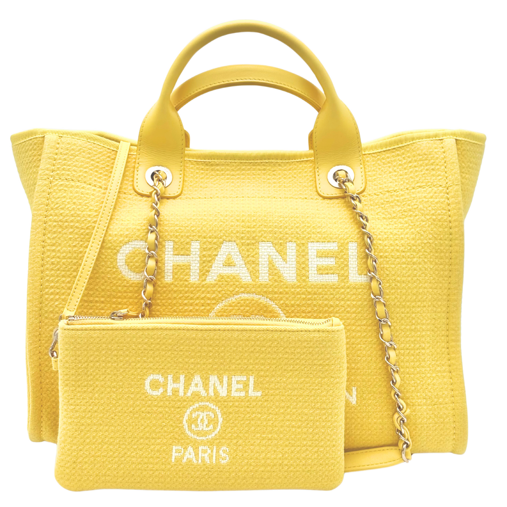 Chanel Yellow Deauville Tote