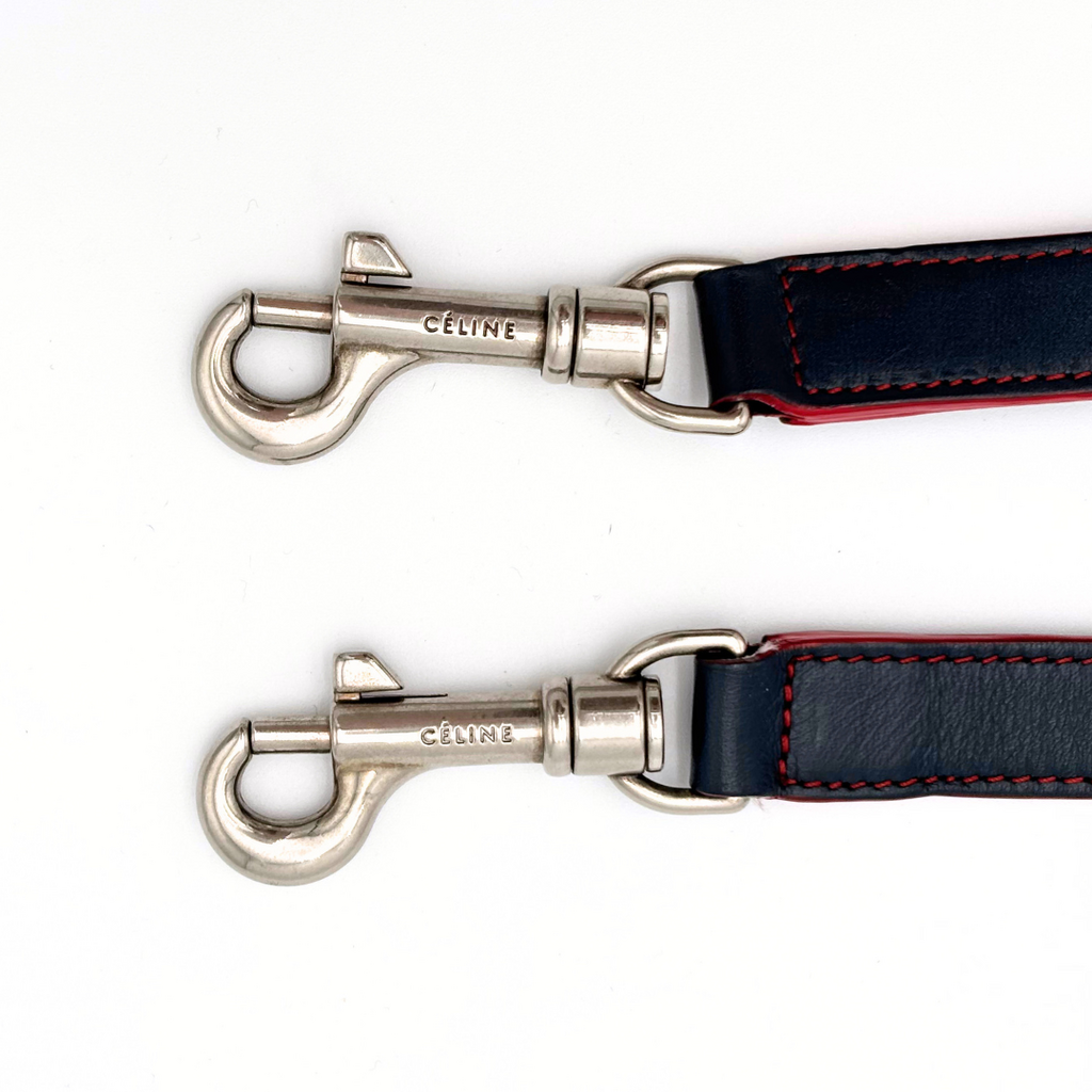 Celine Navy & Red Leather Luggage Bag