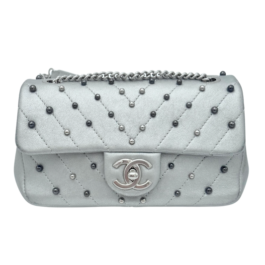 Chanel Silver CC Stud Wars Flap Bag (2017-2018)