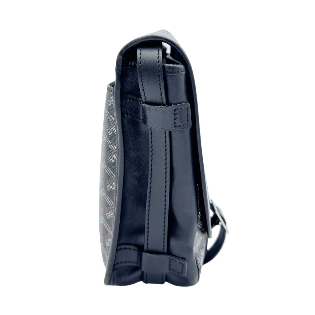 Goyard Black Canvas Goyardine Belvedere Messenger Bag MM (AS IS)