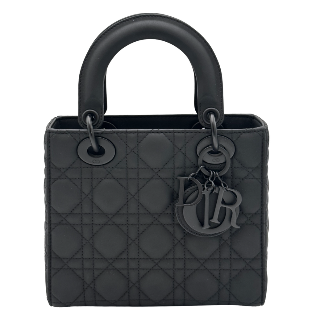Christian Dior Small Matte Black Lady Dior