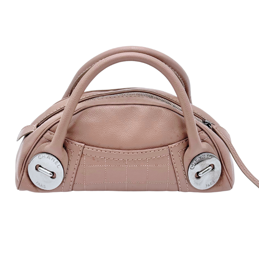 Chanel Brown Leather Dome Boston Bag (2004-2005)