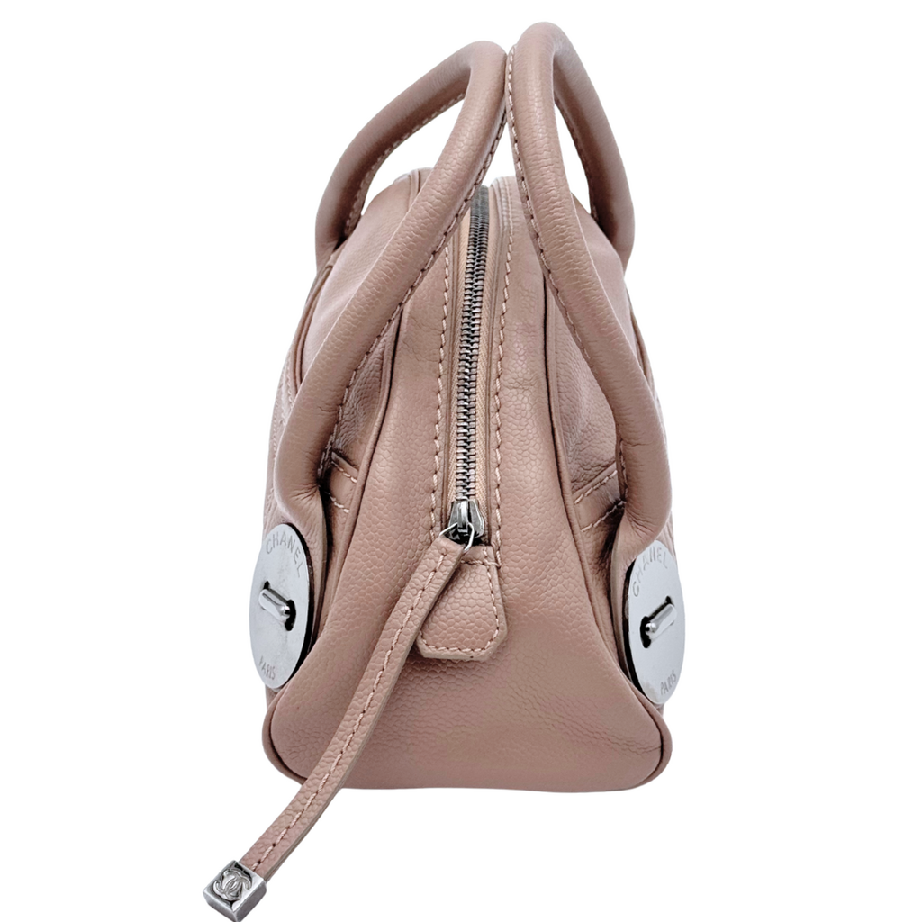 Chanel Brown Leather Dome Boston Bag (2004-2005)