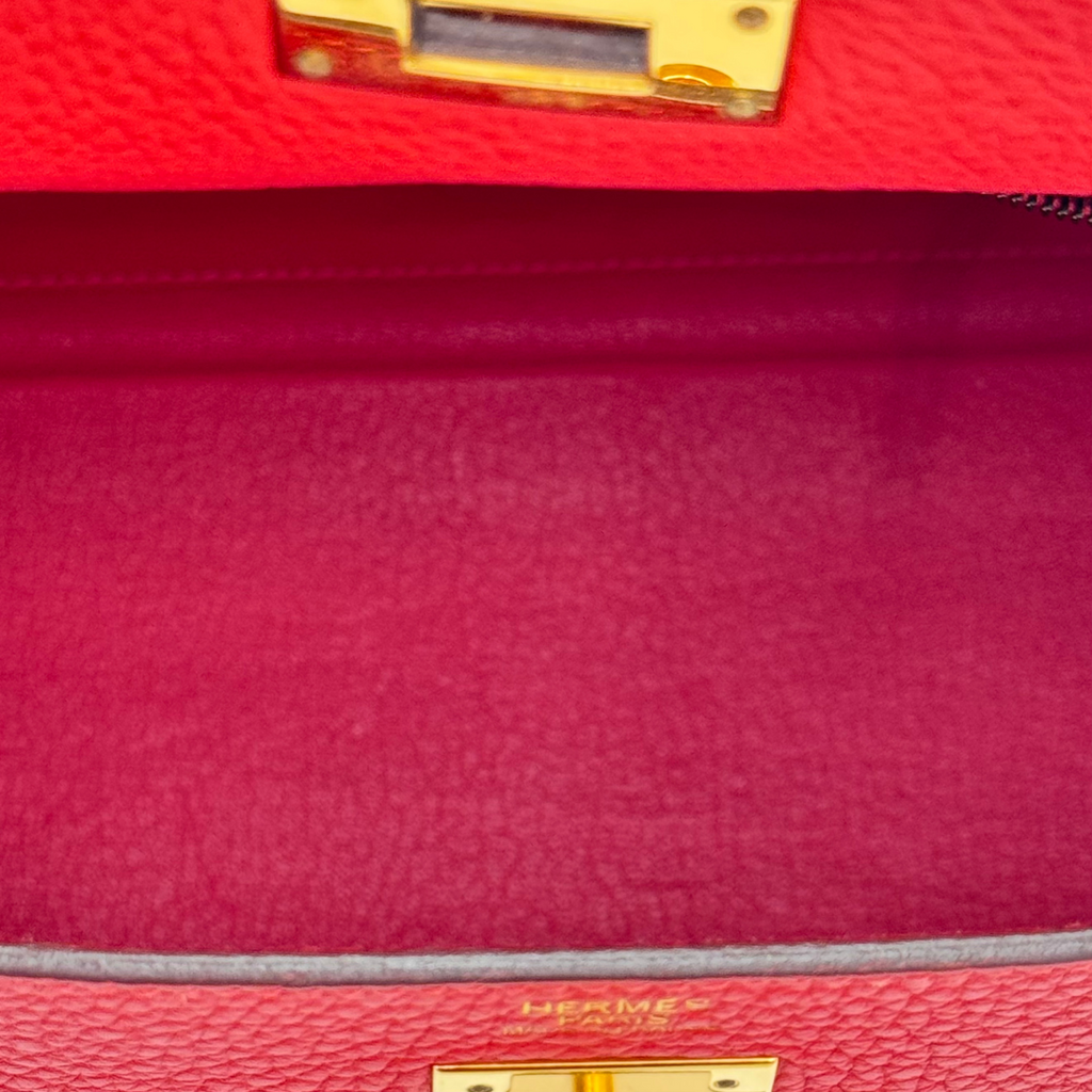 Hermès Kelly Poppy Togo 32CM Gold HW (2014)