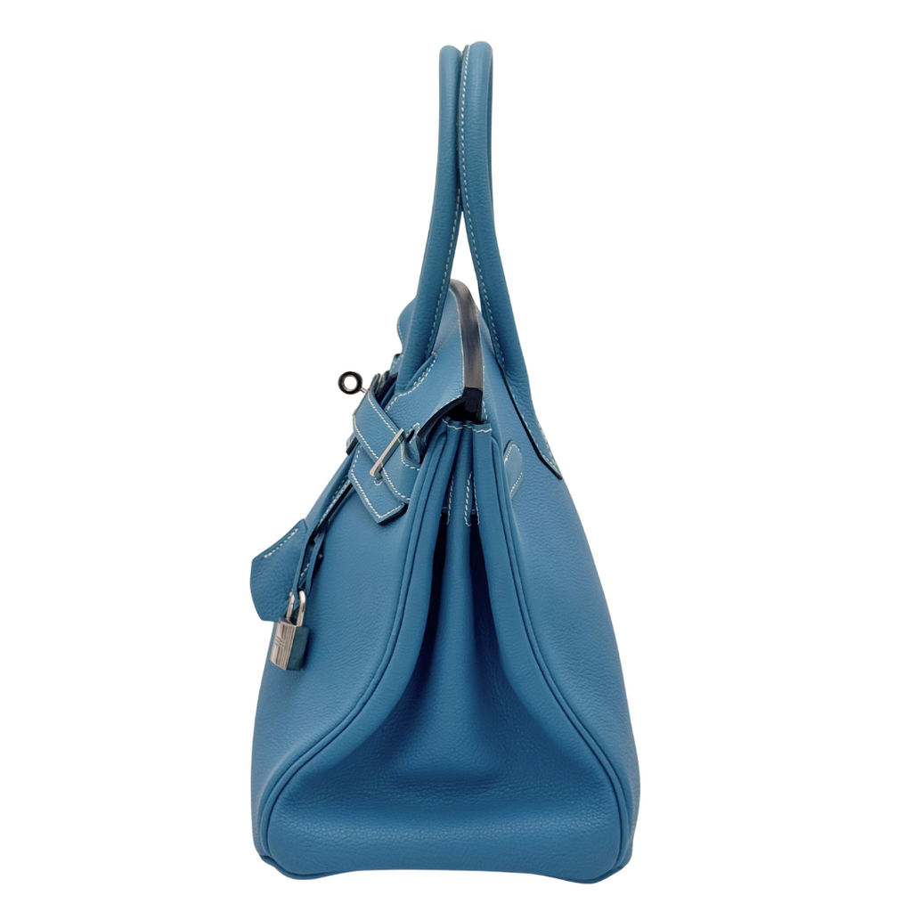 Hermès Birkin Blue Jean Chevre 30CM Palladium HW (2003)