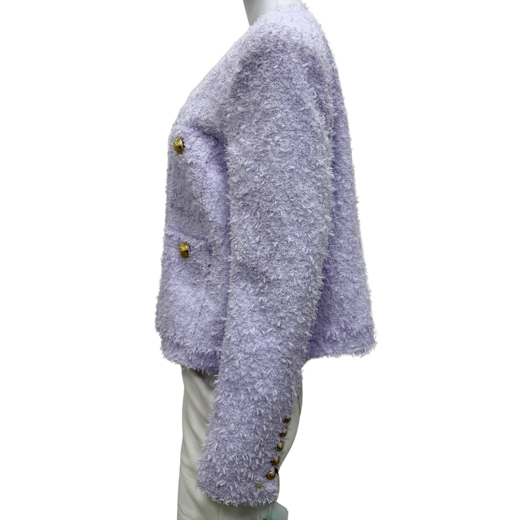 Balmain Lavender Tweed Jacket, 44 (NWT)