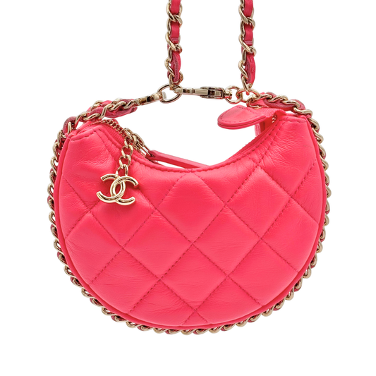 Chanel Pink Mini Chain Around Hobo