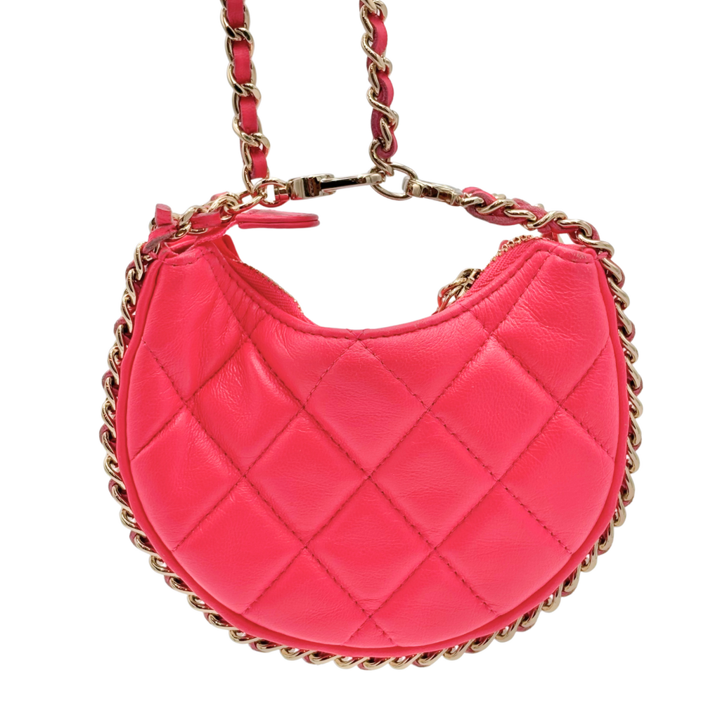 Chanel Pink Mini Chain Around Hobo