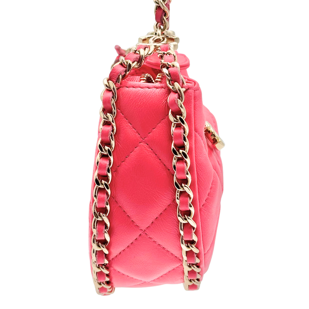 Chanel Pink Mini Chain Around Hobo