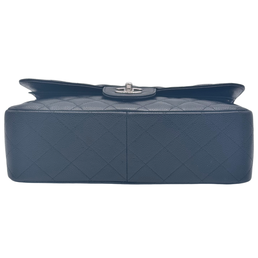 Chanel Black Caviar Jumbo Silver HW (2014)