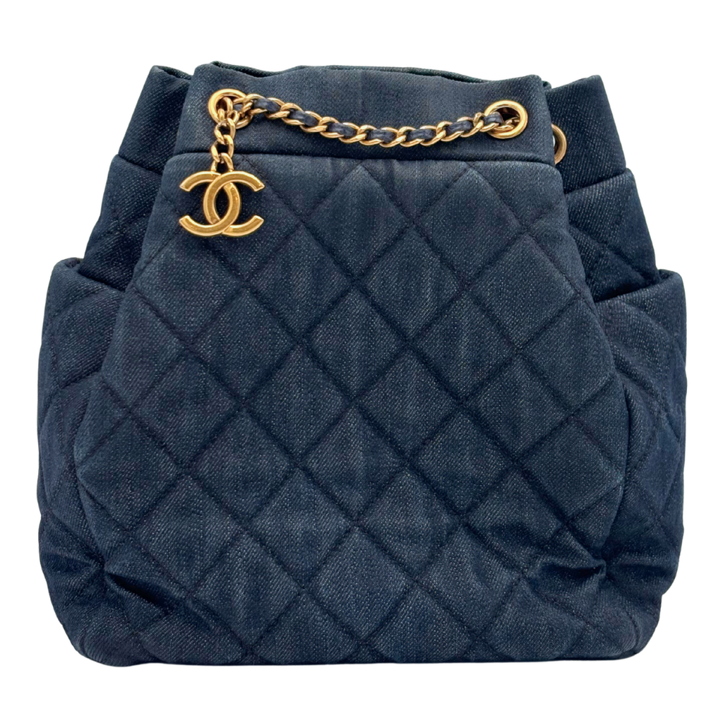 Chanel Blue Denim Bucket Bag (2016-2017)