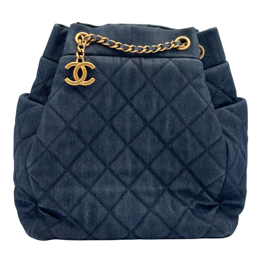 Chanel Blue Denim Bucket Bag (2016-2017)