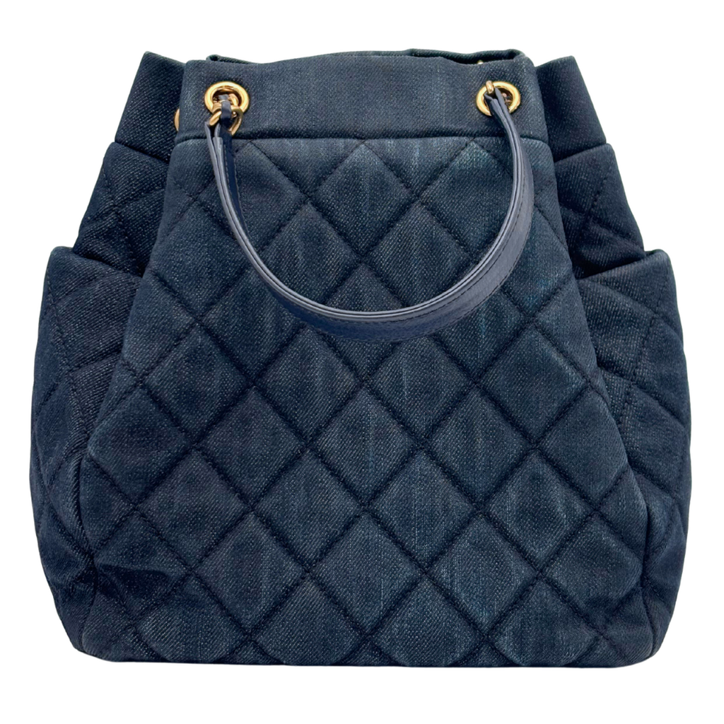 Chanel Blue Denim Bucket Bag (2016-2017)