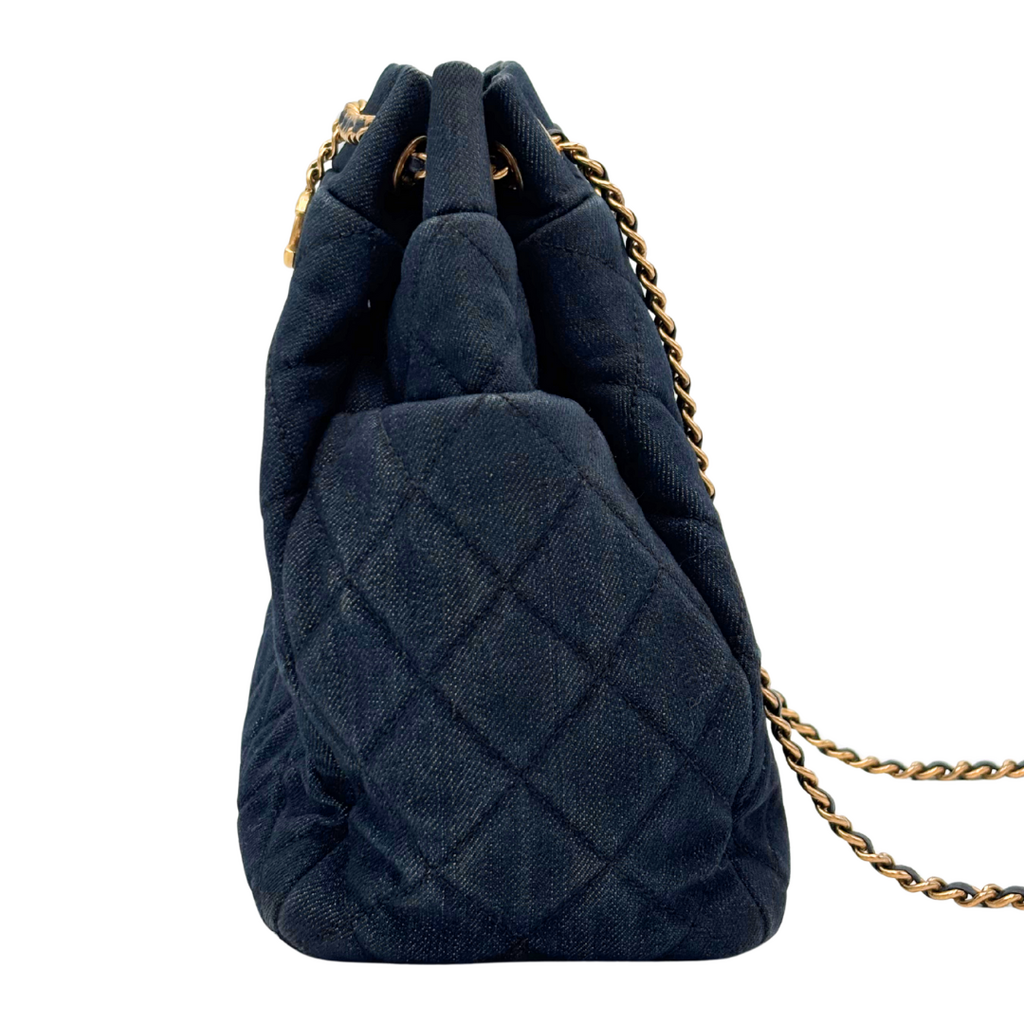 Chanel Blue Denim Bucket Bag (2016-2017)