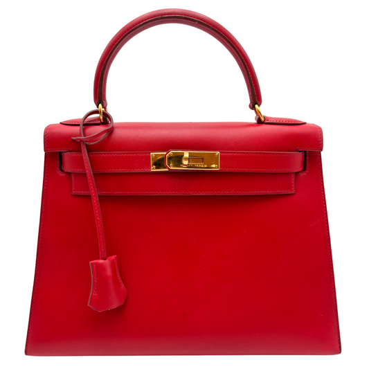 Hermès Kelly Red Boxcalf 28CM Gold HW (1996)