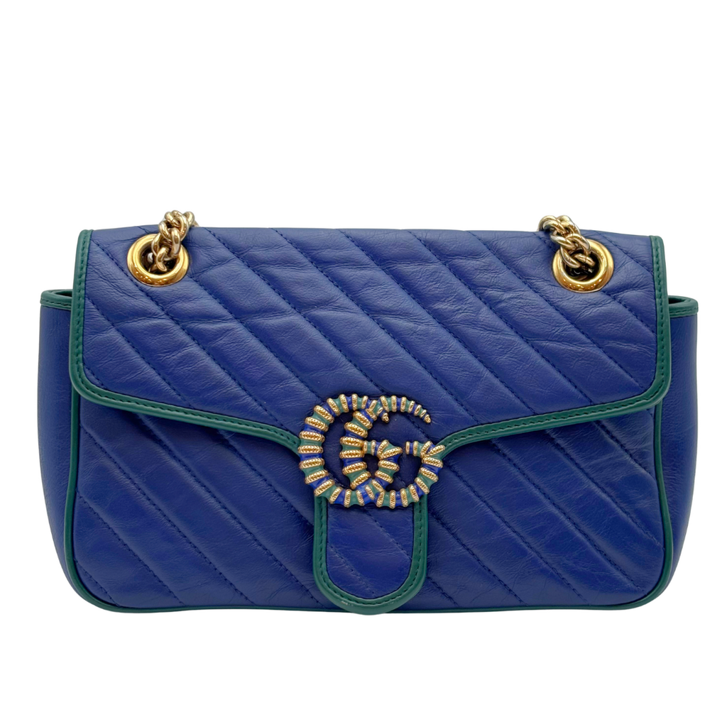 Gucci Royal Blue Marmont Flap Bag