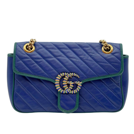 Gucci Royal Blue Marmont Flap Bag