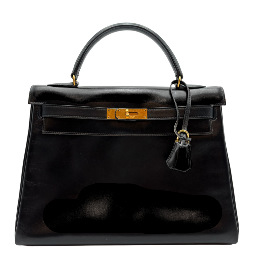 Hermès Kelly Black Box Calf 32CM Gold HW (1998)