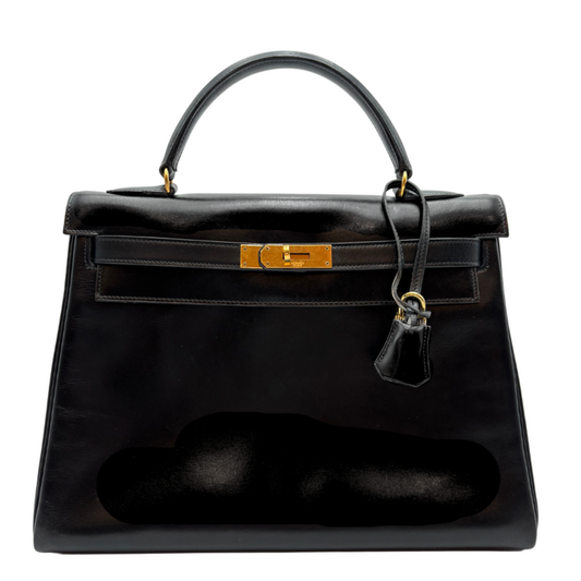 Hermès Kelly Black Box Calf 32CM Gold HW (1998)