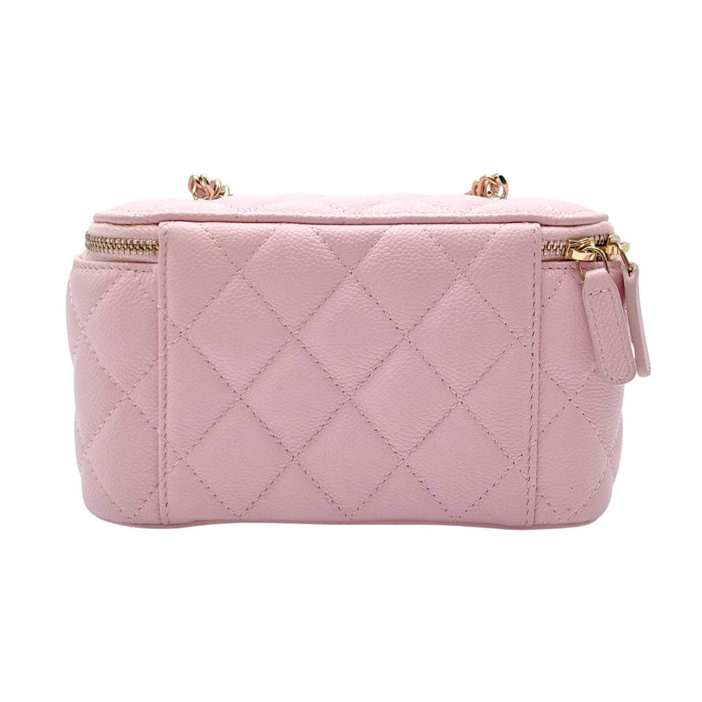 Chanel Pink Caviar Vanity on Chain (FULLSET)