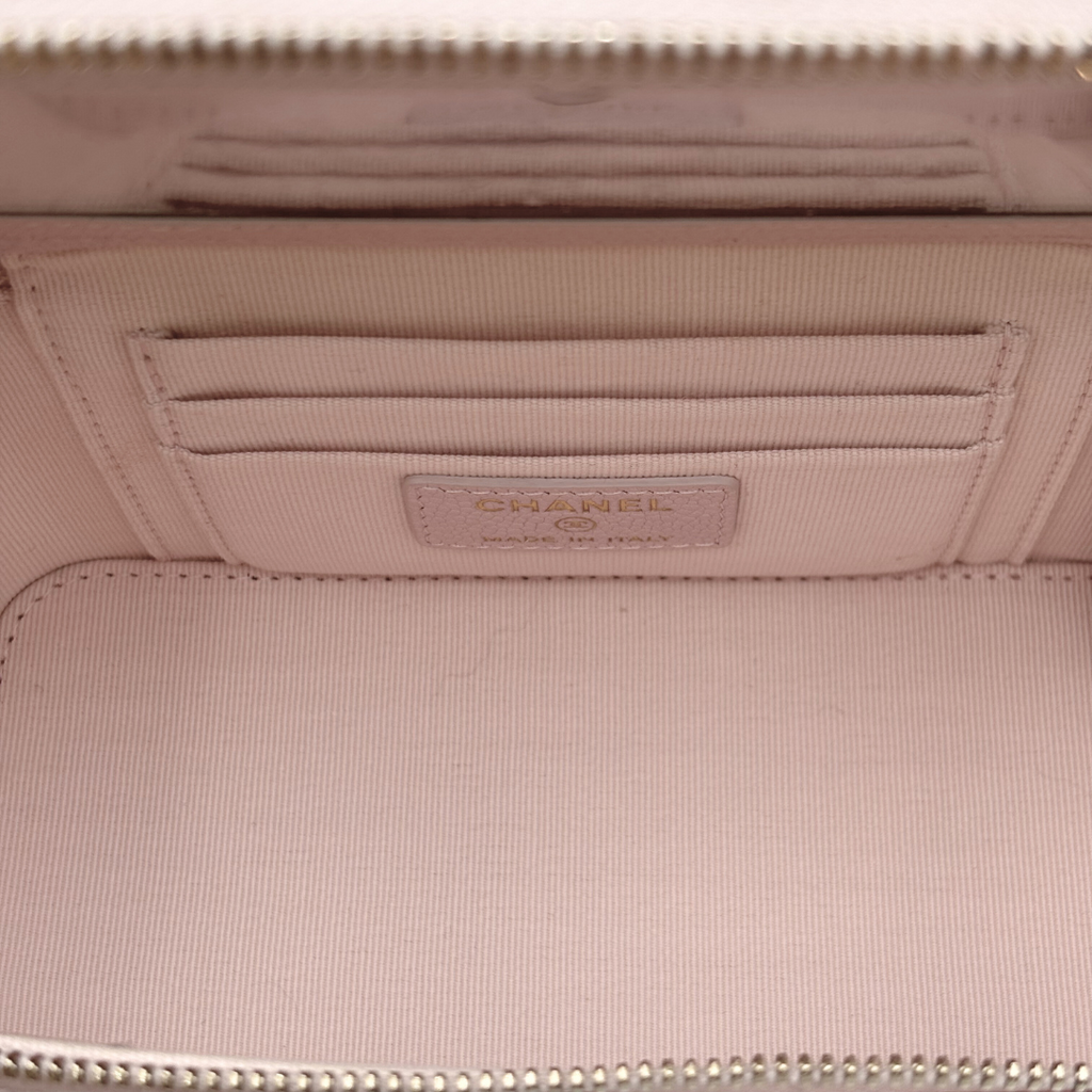 Chanel Pink Caviar Vanity on Chain (FULLSET)