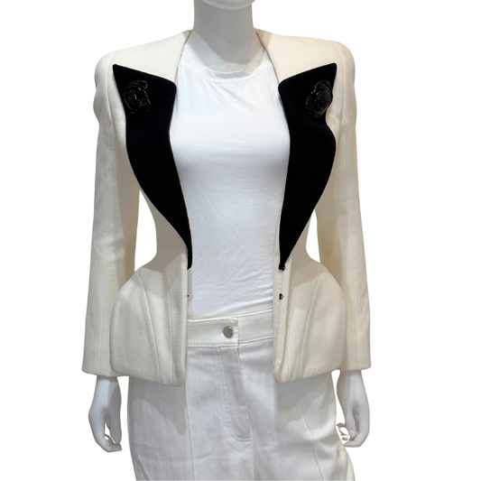 Balmain Couture Pannier Hip Structured Blazer, Sample Size (2024) (AS IS)