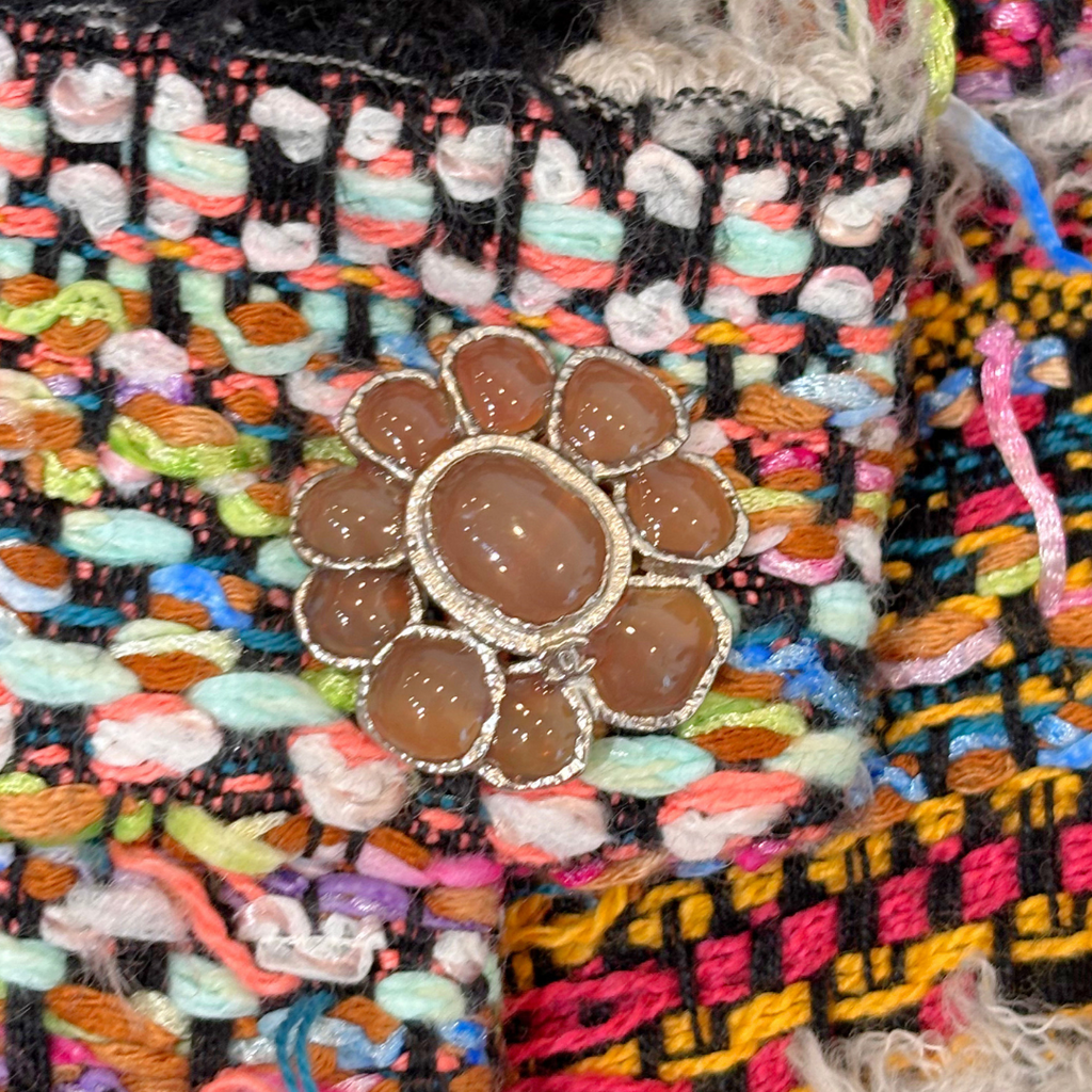 Chanel Multicolor Tweed Coat, 40 (2015)