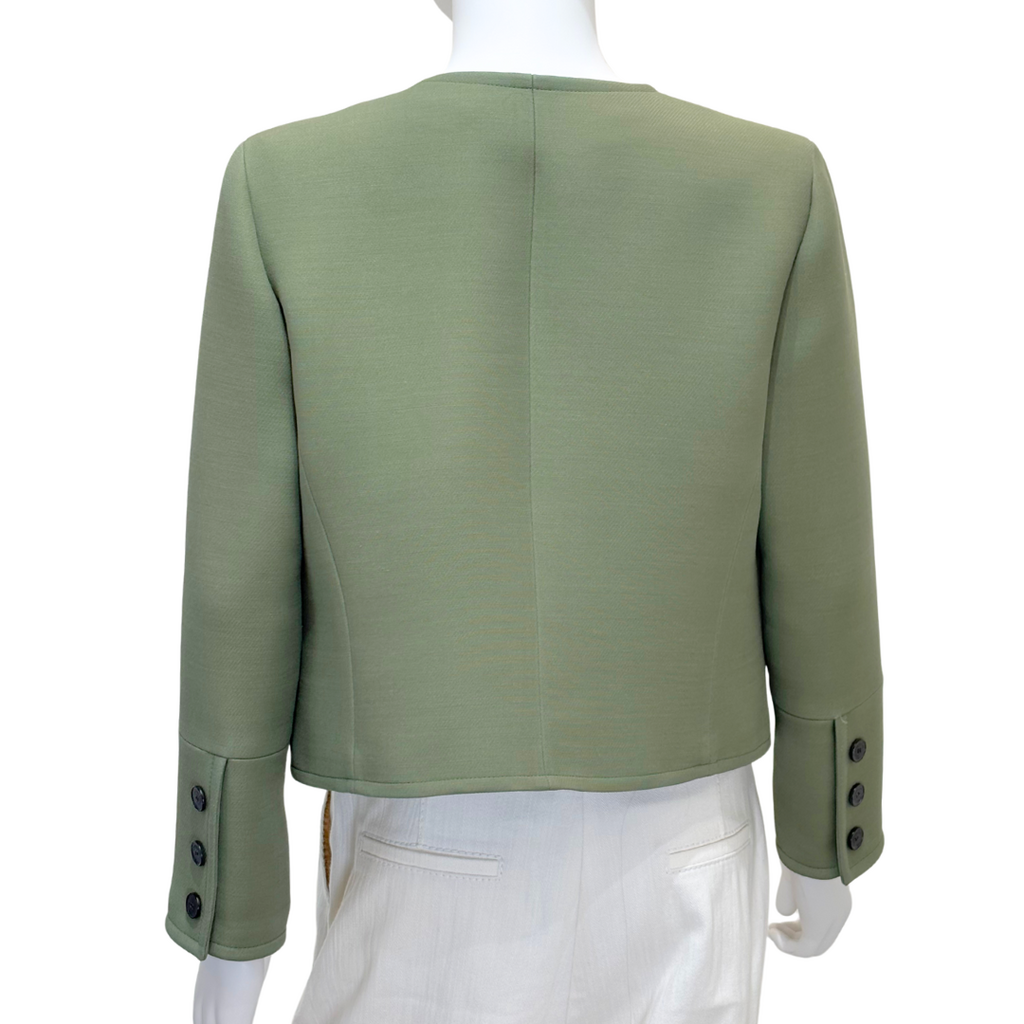 Christian Dior Green Wool & Silk Cropped Evening Jacket (2020s), 6