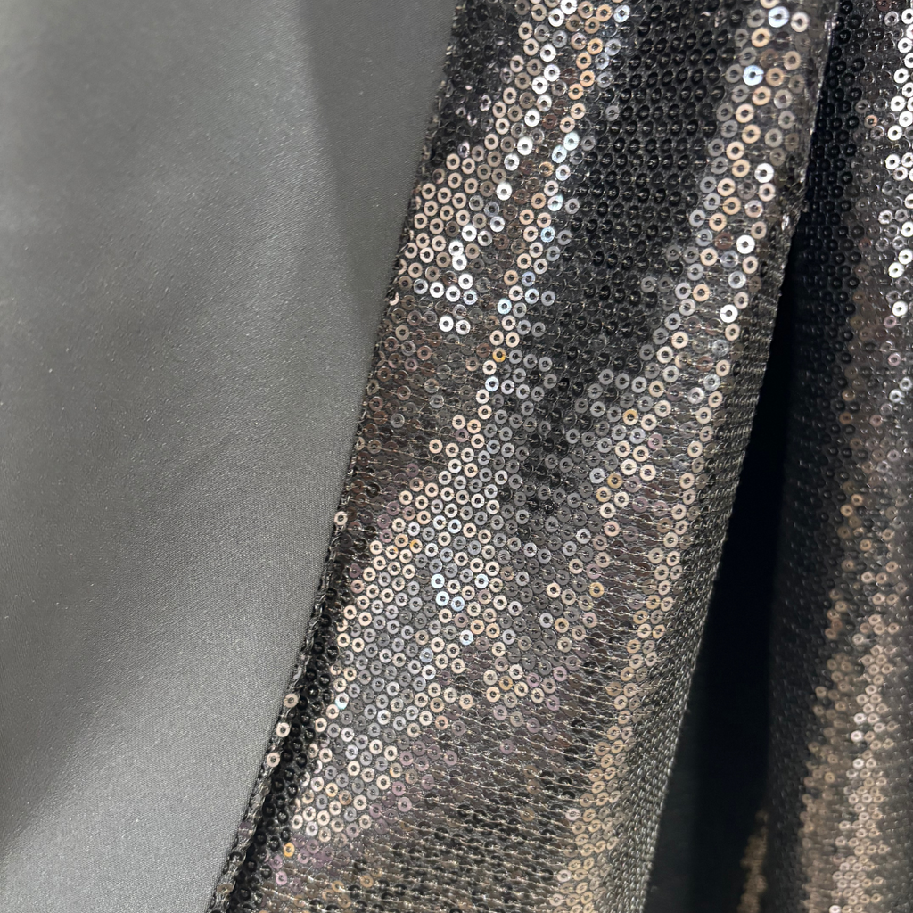 Celine Black Silk Blend Bustier Mini Dress With Sequin Lined Cape, 36 (FW 2024)