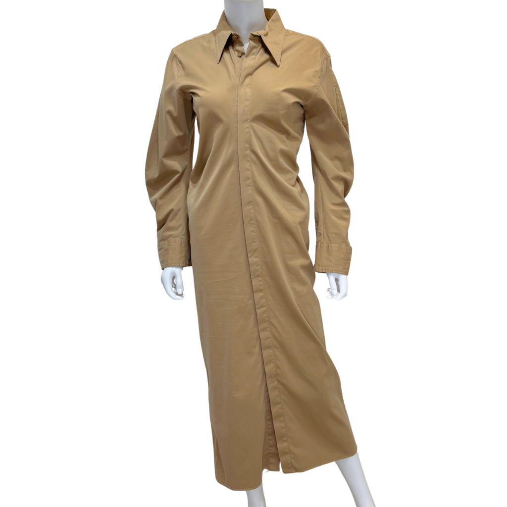 Bottega Veneta Brown Washed Cotton Dress, 36