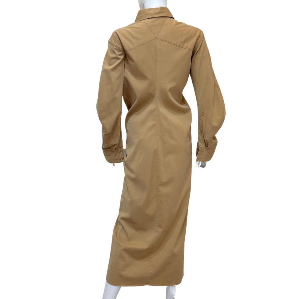 Bottega Veneta Brown Washed Cotton Dress, 36