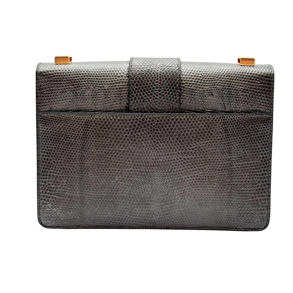 Dior Grey Croc Embossed Montaigne Crossbody