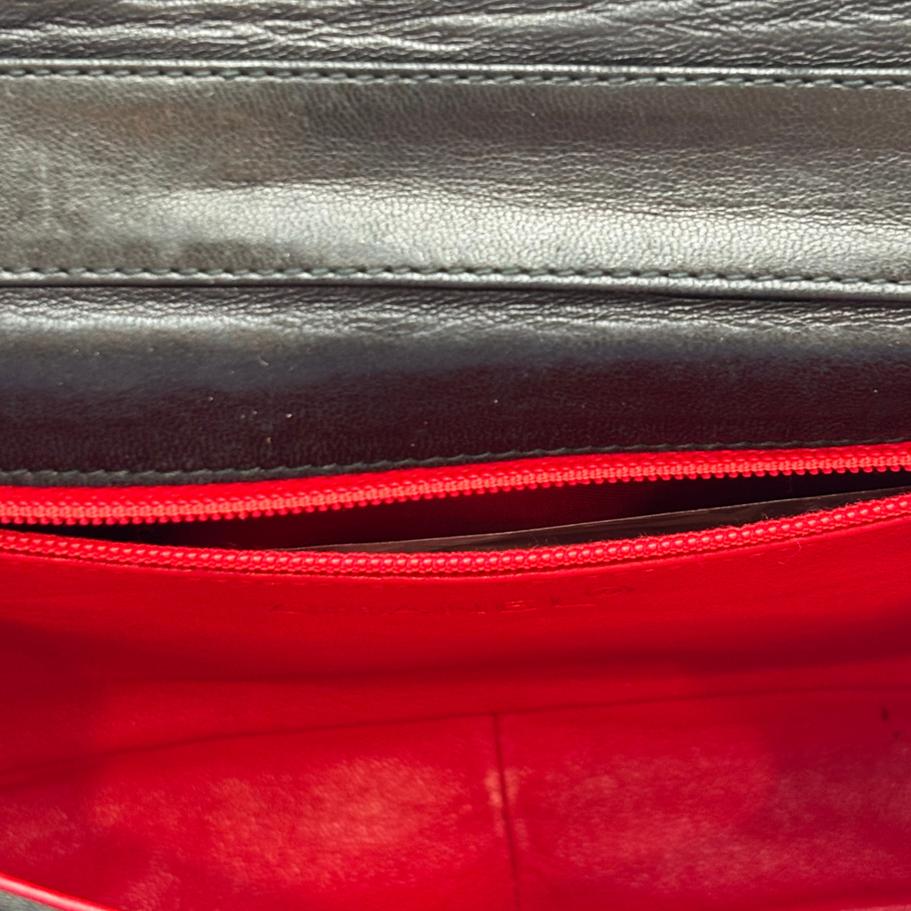 Chanel Black Satin Matelasse Chain Bag (1989-1991)