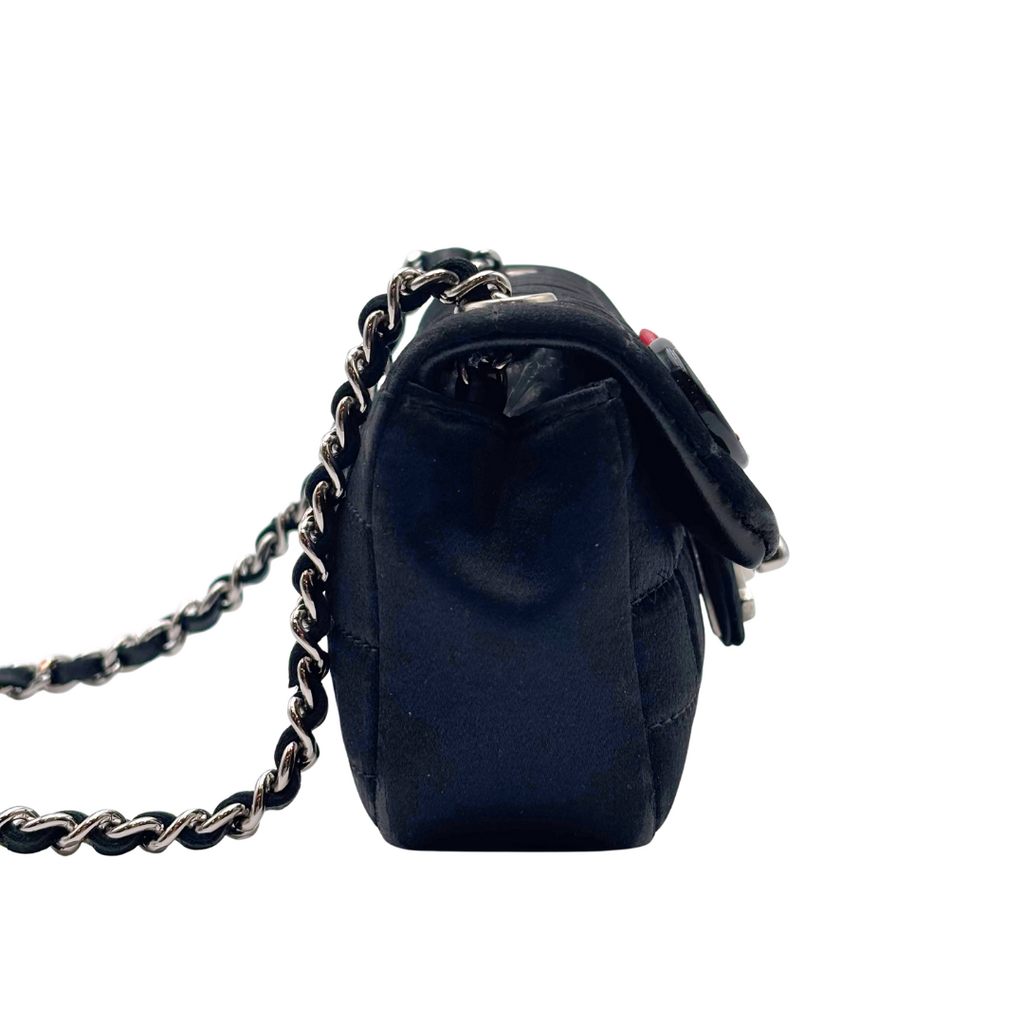 Chanel Black Chocolate Bar Lip Chain Mini Shoulder Bag