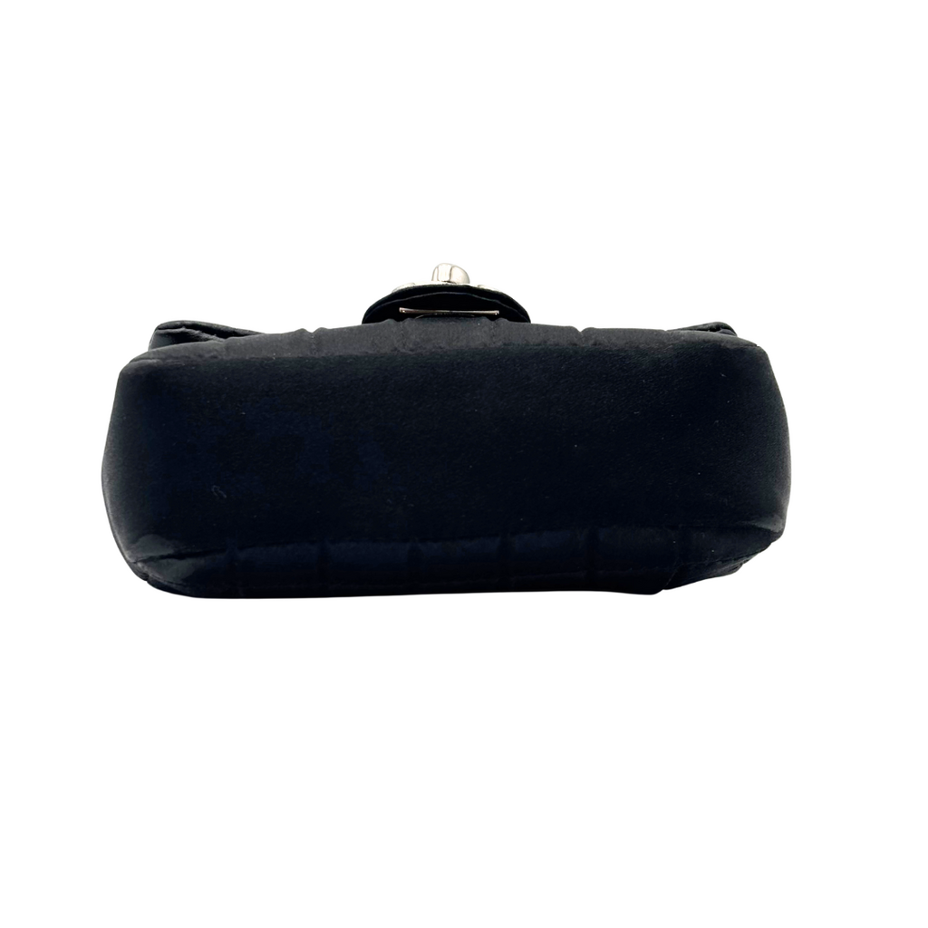 Chanel Black Chocolate Bar Lip Chain Mini Shoulder Bag