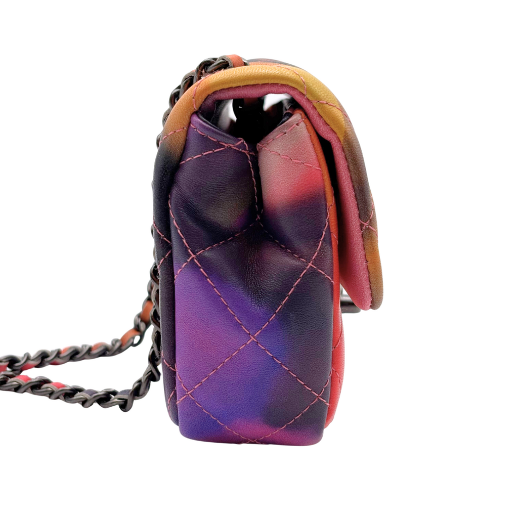 Chane Floral Quilted Ultra Mini Crossbody (FULL SET) (SUPER RARE)