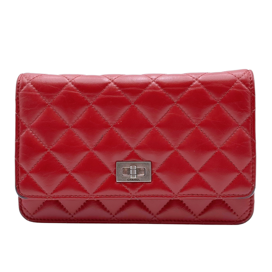 Chanel Red Quilted Leather Reissue WOC