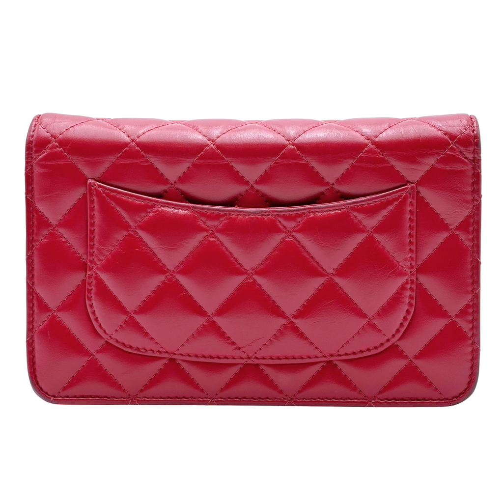 Chanel Red Quilted Leather Reissue WOC
