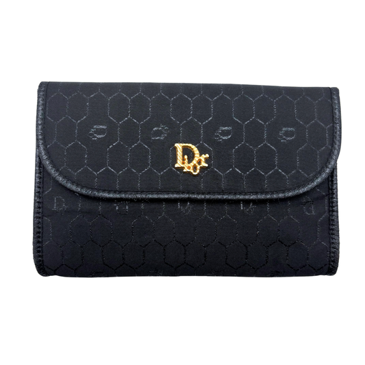 Christian Dior Black Canvas Logo Crossbody